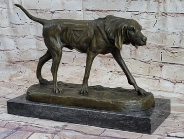 Bloodhound Dog Bronze Sculpture