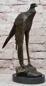 Wildlife African Bird Bronze Sculpture