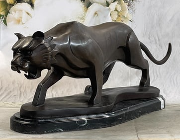 Tiger Bronze Sculpture