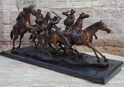 West Westen Indian Horse Bronze Sculpture