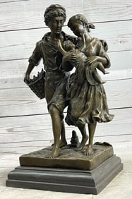 Farmers Couple in love Bronze Sculpture