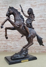 Warrior on Horse Bronze Sculpture