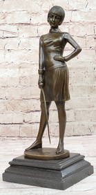 Figure of a Young Woman Bronze Figurine (1 of 9)