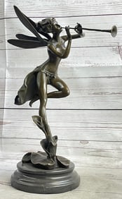 Lily on the Pond Bronze Sculpture Fairy