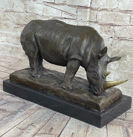 Animal Edition Rhinoceros Bronze Sculpture