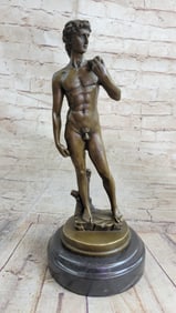 Renaissance of Nude David Bronze Sculpture
