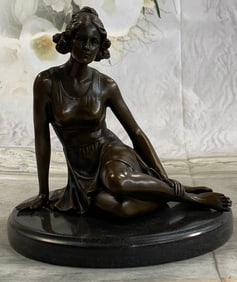 Elegant Woman Bronze Sculpture