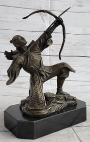 Ancient Samurai Warrior Bronze Sculpture