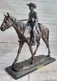 Season Cowboy Bronze Sculpture