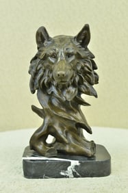 Wild Wolf Bronze Sculpture