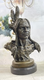 Warrior Chief Bronze Sculpture