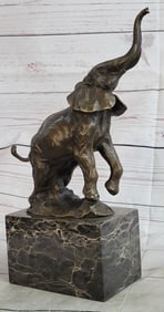 African Elephant Bronze Statue