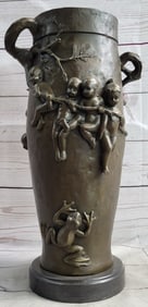 Babies Bronze Urn Statue