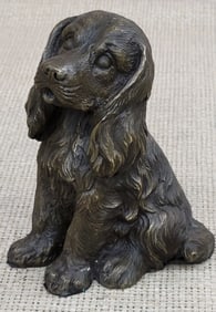 Miniature Cocker Spaniel Dog Bronze Sculpture