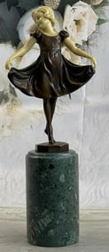 Young Baby Girl on Stage Bronze Sculpture