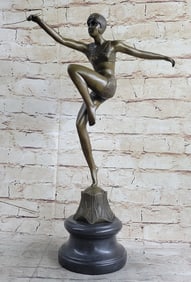 Art Nouveau Deco Bronze Statue