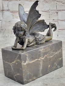 Angel Cherub Gild Bronze Statue