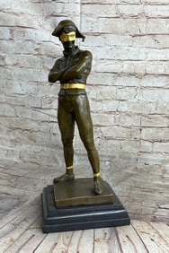 Zorro Bandit with Mask Gilt Bronze Sculpture