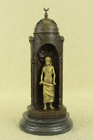 Arab Man Protecting Bronze Sculpture