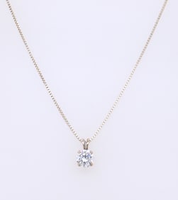 Sterling Silver Cubic Zirconia Pendant on Chain