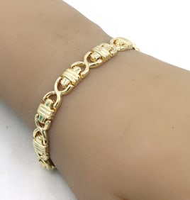 Incredible Yellow Gold Fancy Link Bracelet