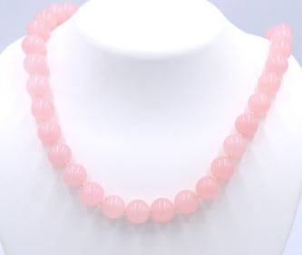Pink Beads Costume Necklace