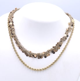 Lot of 2 Vintage 925 Sterling Silver Necklaces