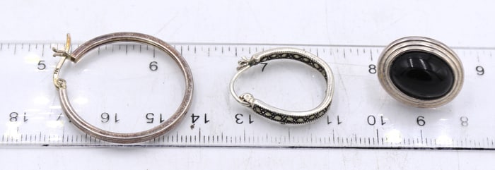 Group lot of vintage 925 sterling silver earrings