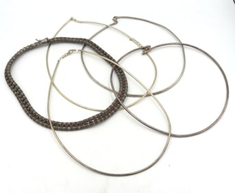 Group lot of Vintage 925 sterling silver necklaces