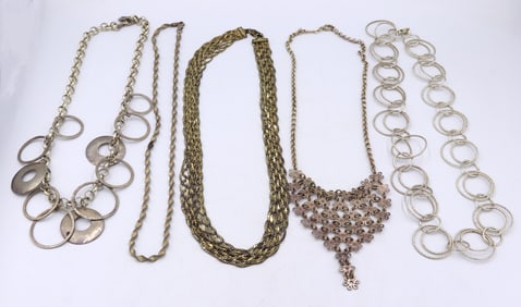 Group lot of Vintage 925 sterling silver necklaces