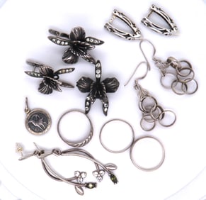 Vintage Lot of Sterling Silver Jewelry