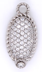 Judith Ripka CZ charm pendant in 925 sterling silver