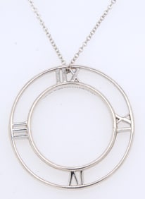 Tiffany & Co Atlas pendant on chain necklace