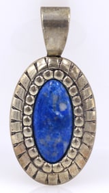 Vintage 925 sterling silver Lapis pendant