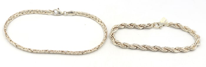 Lot of 2 925 sterling silver bracelets