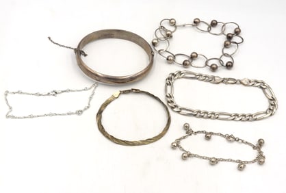 Group lot of Vintage 925 sterling silver bracelets