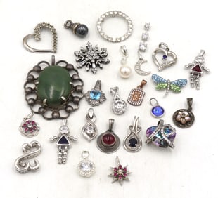 Group lot of Vintage 925 sterling silver pendant
