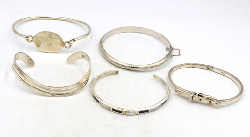 Vintage 925 sterling silver group lot of bangles