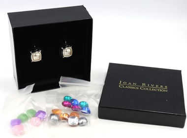 Joan Rivers Pearl earrings clip on