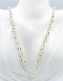 Judith Ripka key to my heart cable link chain necklace