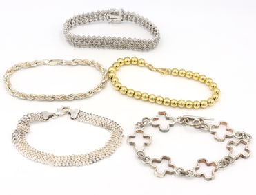 Group lot of Vintage 925 sterling silver bracelets