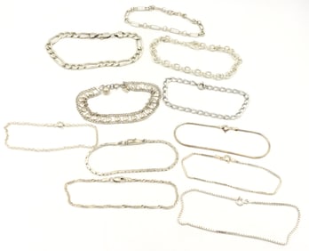 Group lot of Vintage 925 sterling silver bracelets