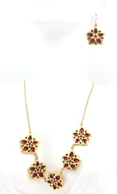 Set of signed MMA Sam enamel jewelry