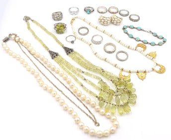 Group lot of silver and some custom jewelry