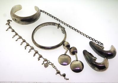 Vintage Lot of Mixed Earrings and Bracelets