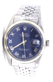 Rolex Datejust 36mm aftermarket blue Roman dial watch