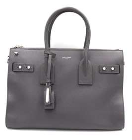 YSL Sac Du Jour Grey W/Top Handles and Strap