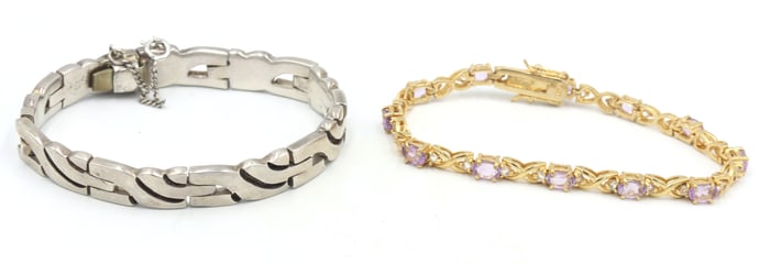 Group lot of Vintage 925 sterling silver bracelets