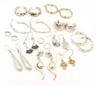 Group lot of Vintage 925 sterling silver earrings