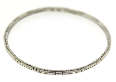 Stylish John Hardy Sterling Silver Bedeg Slim Bangle Bracelet